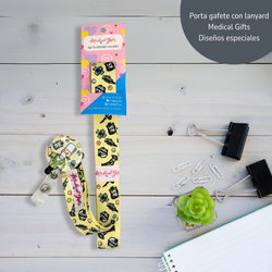 Image of Portagafete con Lanyard  - Diseño Doc. Amarillo