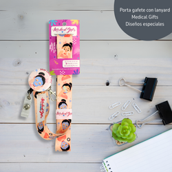 Image of Portagafete con Lanyard  - Diseño Skin Care