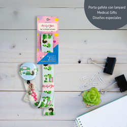 Image of Portagafete con Lanyard  - Diseño Doc. Verde