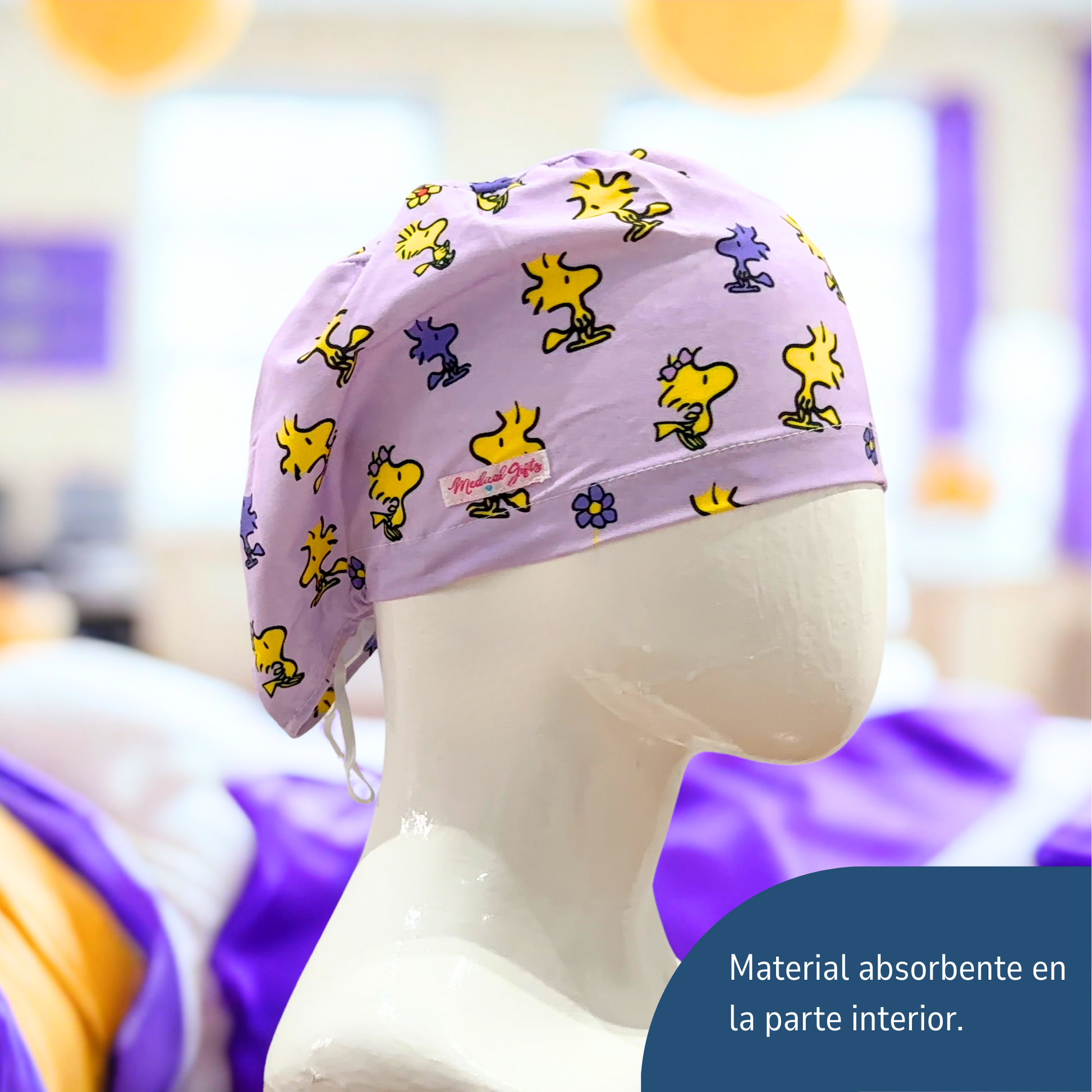 Gorro Médico Unisex - Estampado de Woodstock Peanuts
