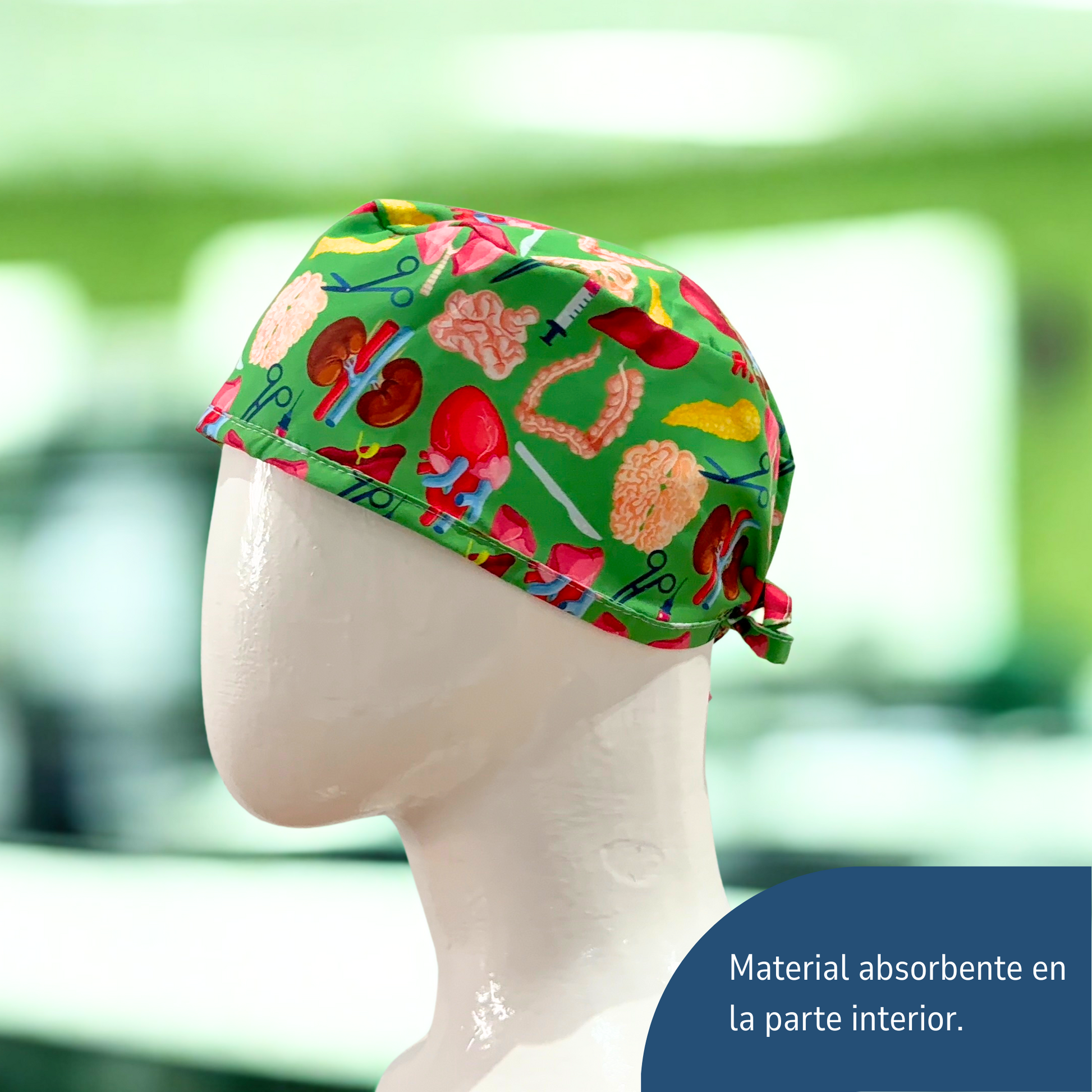 Gorro Médico Unisex - Estampado de Organos