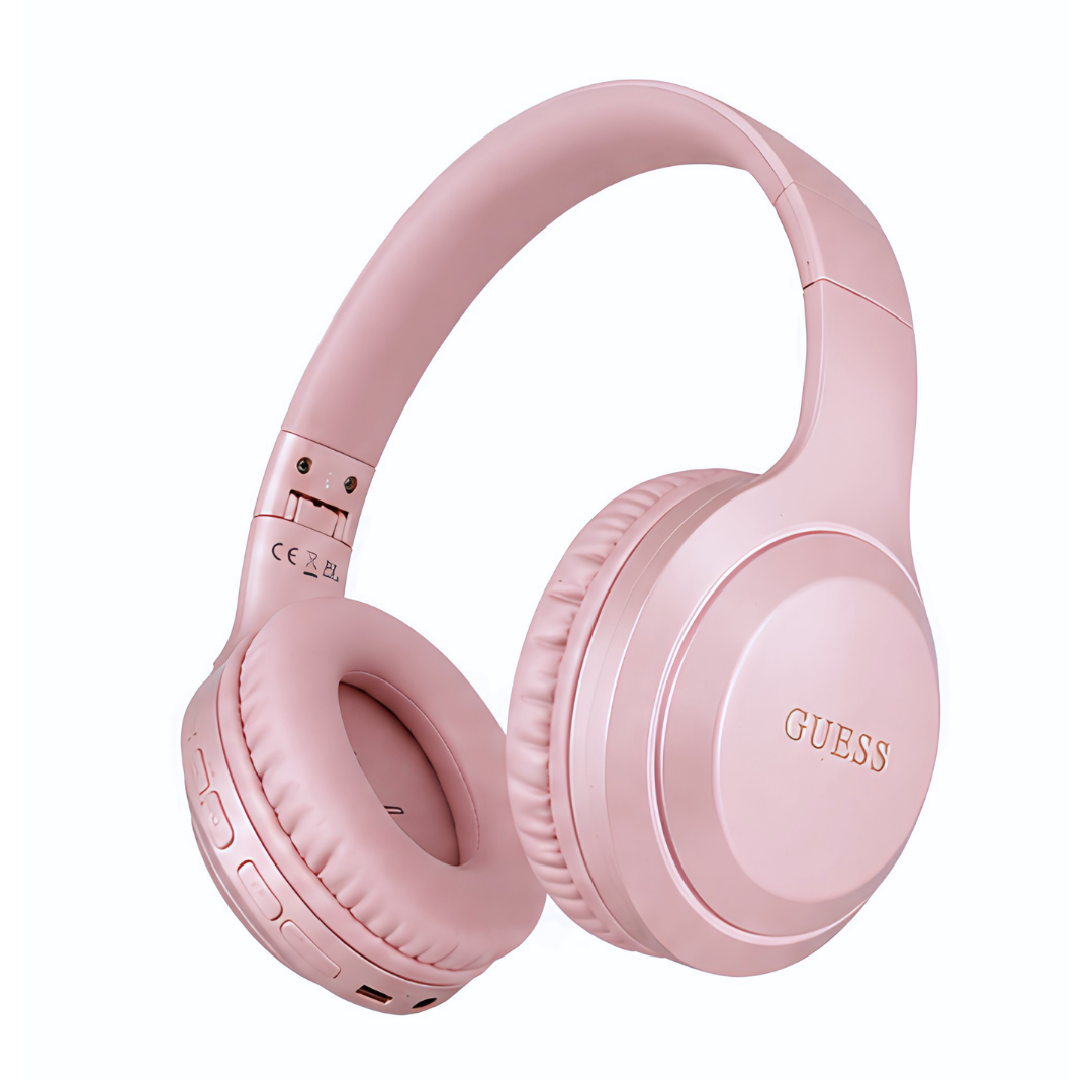 Image of Audífonos Guess Wireless logo pink