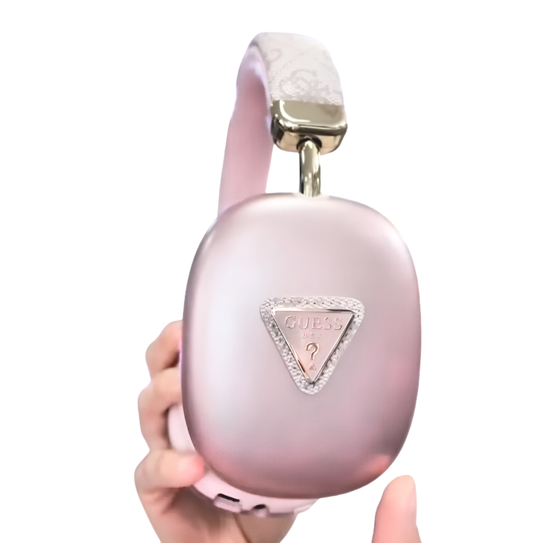 Image of Audífonos Guess 4G Gold Triangle logo